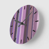 Mauve verticale strepen ronde klok (Hoek)