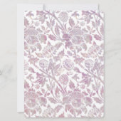 Mauve vintage bloemmotief kaart (Achterkant)