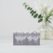 Mauve Vintage Mountain Custom Business Card v3 Visitekaartje (Staand voorkant)