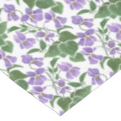 Mauve Violet op White Floral Custom Tablecloth Tafelkleed (Gekanteld)