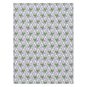Mauve Violet op White Floral Custom Tablecloth Tafelkleed (Voorkant)