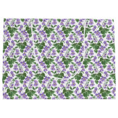 Mauve Violets Bloemen Patroon Grote Gift Bag Large Cadeautasje (Achterkant)