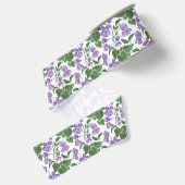 Mauve Violets Floral Custom Grosgrain Ribbon Lint (Achterkant)