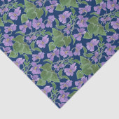 Mauve Violets op Navy Bloemen Custom Tissue Papier (Detail)