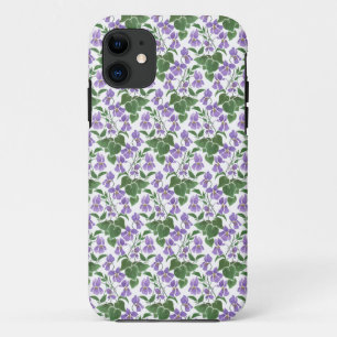 Mauve Violets op White Floral iPhone 5/5s Hoesje