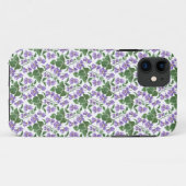 Mauve Violets op White Floral iPhone 5/5s Hoesje (Achterkant (horizontaal))