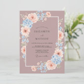 Mauve Vreedzame Lente Bruiloft Kaart (Staand voorkant)