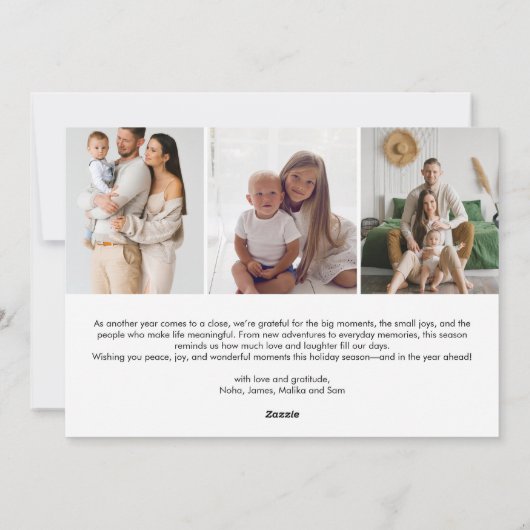 MAUVE Vrolijk Kerstfeest Elegant 9 Collage Foto Feestdagenkaart (Achterkant)