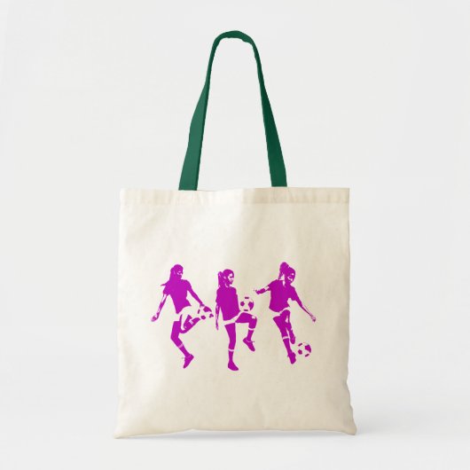 Mauve Vrouw Voetbal Skills Tote Bag (Voorkant)