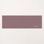Mauve | Waterverf bloemen Monogram Yoga Mat (Achterkant (horizontaal))