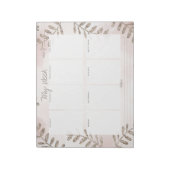 Mauve Waterverf Champagne Glitter Weekly Planner Notitieblok (Linkerzijde)