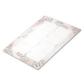 Mauve Waterverf Champagne Glitter Weekly Planner Notitieblok (Schuin)