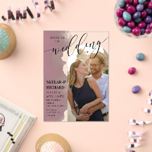 Mauve Waterverf Join Us Arch Fotobruiloft Acryl Uitnodigingen