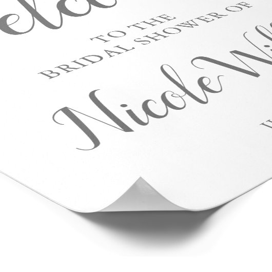 Mauve Waterverf Roos Floral Vrijgezellenfeest Welk Poster (Hoek)