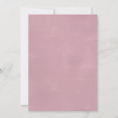 Mauve Waterverf Rozen Floral Wedding Invitations Kaart (Achterkant)