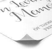 Mauve Waterverf Rozen Floral Wedding Memorial Poster (Hoek)