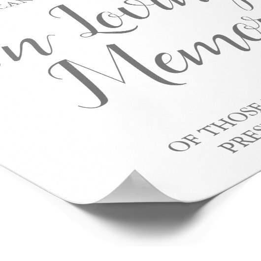 Mauve Waterverf Rozen Floral Wedding Memorial Poster (Hoek)