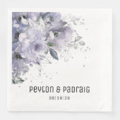 Mauve Weddenschap met mousserend Silver Dinner Nap Servet (Voorkant)