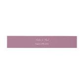 Mauve Wedding Invitation Belly Band Uitnodigingen Wikkel (Vlak)