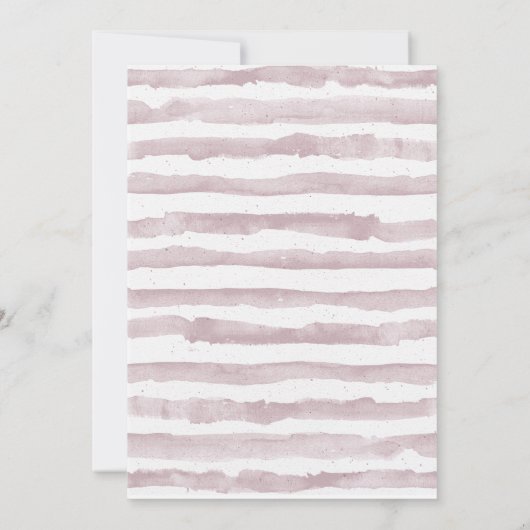 Mauve Wedding Invitation Kaart (Achterkant)