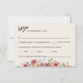 Mauve Wedding Response Kaart (Voorkant)