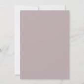 Mauve Whimsical Floral Wedding Kaart (Achterkant)