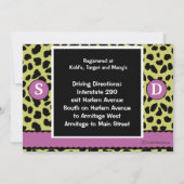 Mauve White en Green Monogram Leopard Kaart (Achterkant)