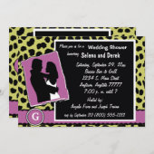 Mauve White en Green Monogram Leopard Kaart (Voorkant / Achterkant)