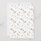 Mauve Wildflower Lijst Baby shower Kaart (Achterkant)