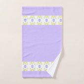 Mauve wit en limoengroen bad handdoek (Handdoek)