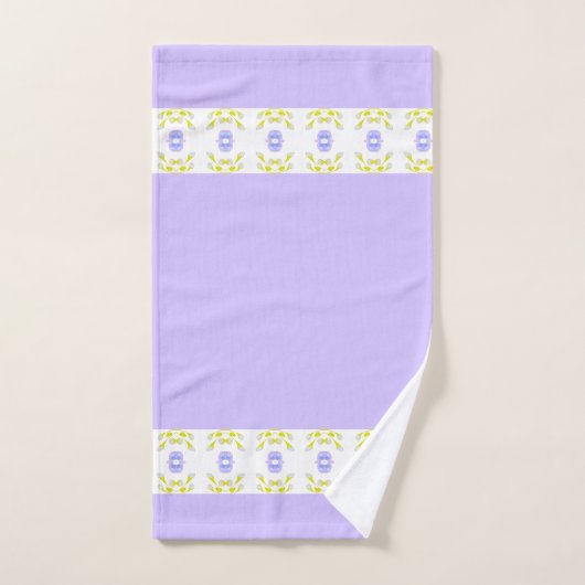 Mauve wit en limoengroen bad handdoek (Handdoek)