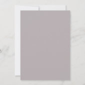 Mauve Witte Waterverf Bloemige Bruiloft Kaart (Achterkant)