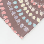 mauve yellow roze blue Concentric Hearts regenboog Fleece Deken (Hoek)