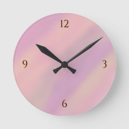 Mauve Zachte Blos 80s Kleur Ronde Klok