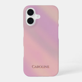 Mauve Zachte Blush Roze Aangepaste Naam iPhone 16 Hoesje
