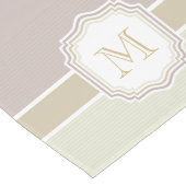 Mauve & Zand Monogram Lange Tafelloper (Hoek)