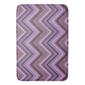 Mauve zigzag strepen badmat (Voorkant Verticaal)