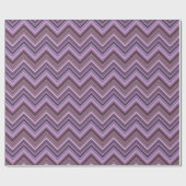 Mauve zigzag strepen cadeaupapier (Vlak)