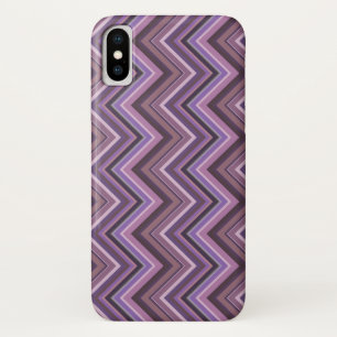 Mauve zigzag strepen Case-Mate iPhone case