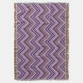Mauve zigzag strepen deken (Voorkant Verticaal)