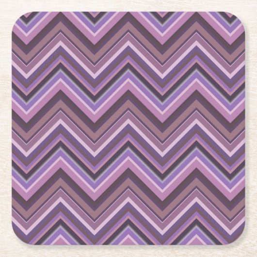 Mauve zigzag strepen kartonnen onderzetters (Voorkant)
