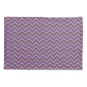 Mauve zigzag strepen kussensloop (Achterkant)