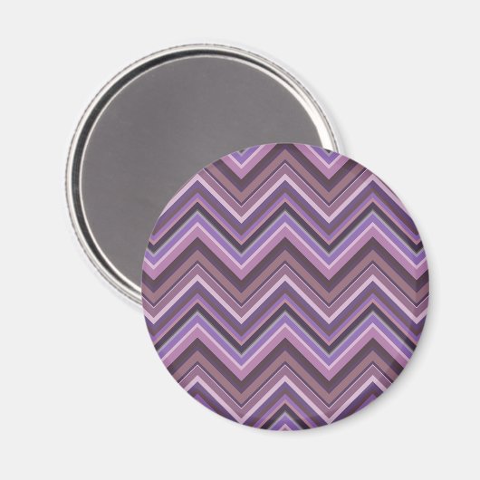 Mauve zigzag strepen magneet (Voorkant / Achterkant)