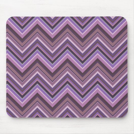 Mauve zigzag strepen muismat (Voorkant)