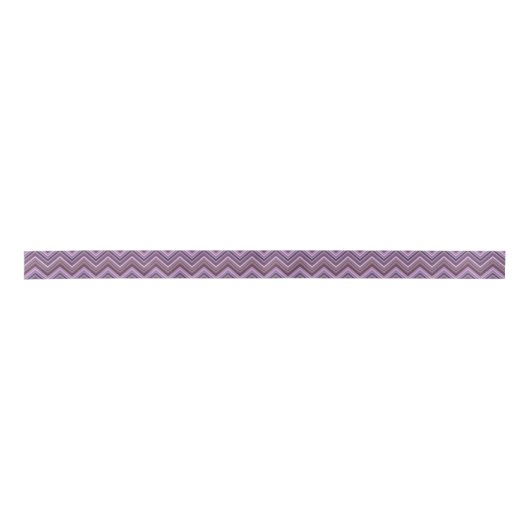 Mauve zigzag strepen satijnen lint (Voorkant)