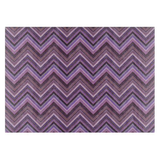 Mauve zigzag strepen snijplank (Voorkant)
