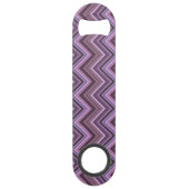 Mauve zigzag strepen speed flessenopener (Achterkant)
