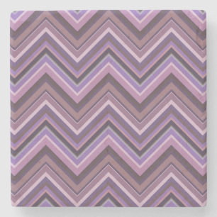 Mauve zigzag strepen stenen onderzetter