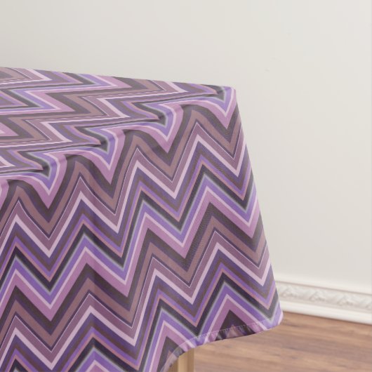 Mauve zigzag strepen tafelkleed (Voorbeeld)