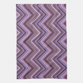 Mauve zigzag strepen theedoek (Verticaal)